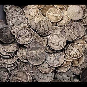 Mercury Dime lot of One coin, All 90% Silver Constitutional Currency 1916-1945